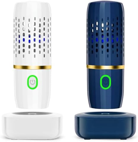 Cudinham Fruit and Vegetable Purifier Washing Machine Capsule Shape Cleaner Disinfection Machine OH-ion Purification Technology for Cleaning Fruits and Vegetables Rice Meat, White+Blue