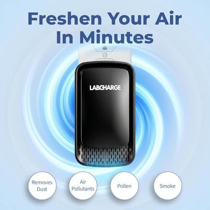 Lab Charge Air Ionizer for Home, Plug-In Filterless Negative Ion Air Purifier, Quiet Air Freshener for Bedroom, Office, Kitchen, Mini Air Cleaner for Odor, Smoke, Dust Mites & Pet Dander (8)