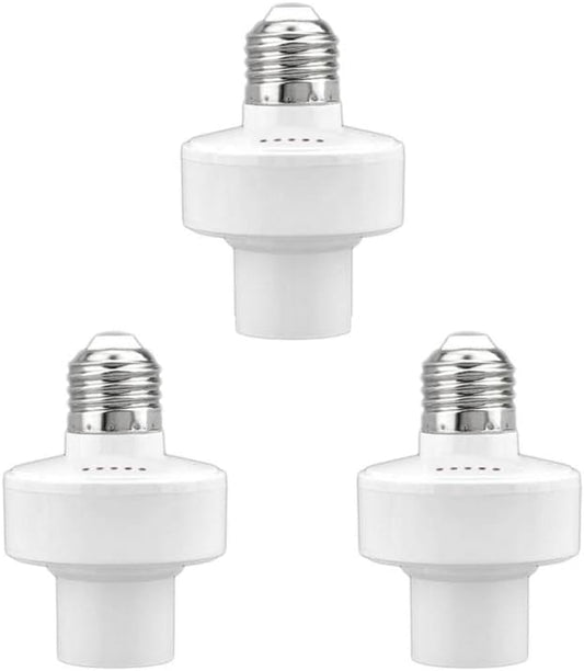 E27 LED Light Smart Adapter Light Bulb Holder Adapter Works With Home Smart Home - (Color: 3pcs Base Type: E27)