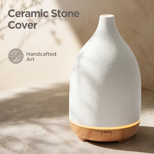 InnoGear 150ml Ceramic Essential Oil Diffuser, Diffusers for Home, Yellow