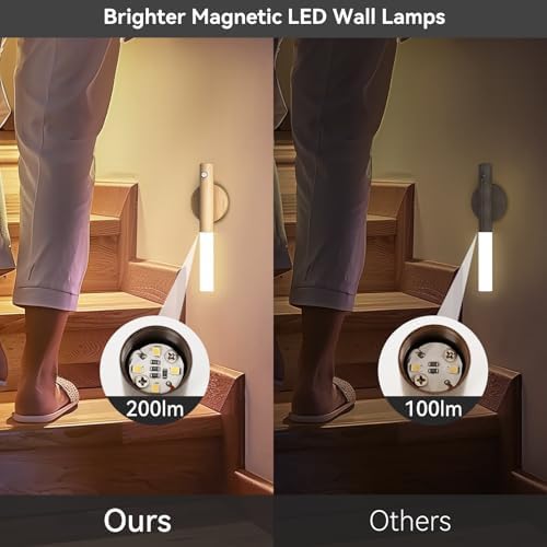 iThird Motion Sensor Wall Light Beech 3PCS, Battery Operated wall sconces