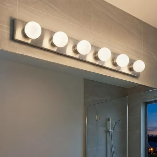 Kichler 6-Light Bathroom Vanity Light, Brushed Nickel