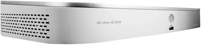 Lorex N841A82 8 Channel Fusion Series 4K HD 2TB IP Ultra HD Security System Network Video Recorder (NVR) with mart Motion Detection and Voice Control, Smart Home, White (Renewed)