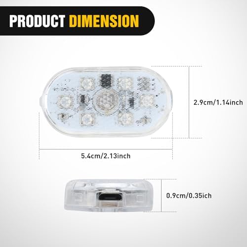 Nilight 2 PCS 7 Colors Wireless Magnetic RGB LED Interior Lights