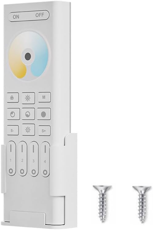 RC02RF Wireless 2.4G RF 4 Zone CCT Dual White Wall Mounted & Mobile Smart Remote Powered by 2XAAA Batteries 3V Work with C02W C02Z C02RF Controller