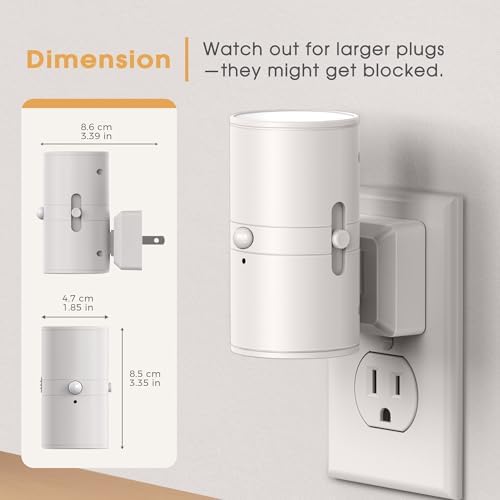 Briignite Motion Sensor Night Light, Motion Activated Plug in Night Lights