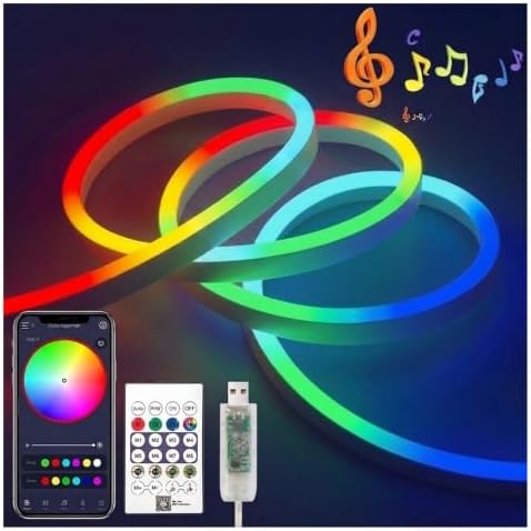 iNextStation 32.8FT Smart IC Neon LED Strip Lights RGB USB LED Rope Lights