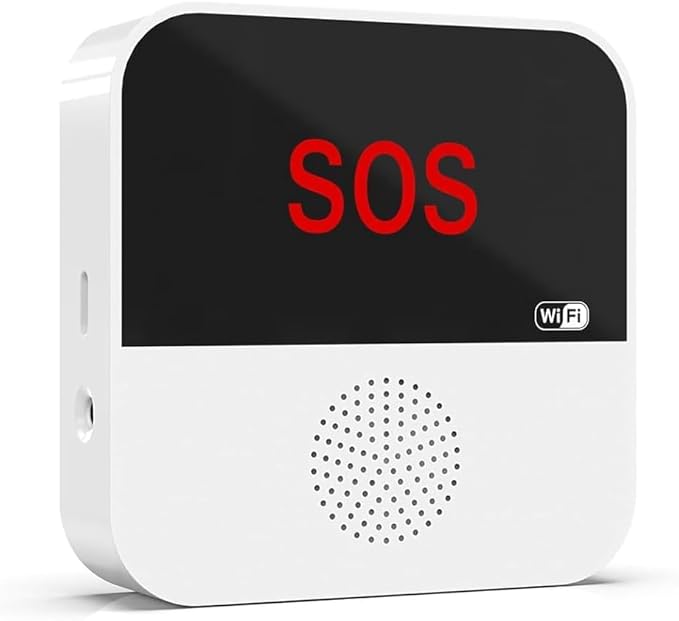 VOCA Wireless Personal Alarms & Pager for Elderly, Emergency Alarm, SOS Button, Panic Alarm, Nurse Call Bell, SOS System for Home/Personal, Caregiver Pager, Seniors, Patients, Disabled, 2.4G WiFi