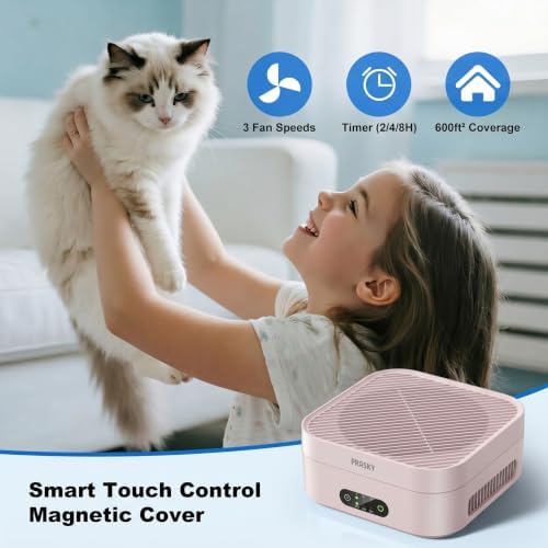 Air Purifiers for Home, 2 Filter, Plug-in, Quiet H13 True HEPA Purifier Car