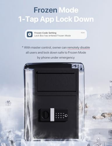 FORFEND Smart Money Safe App Alarm | Kidnap Alarm, Tamper Proof, Voice Command Depository Drop Safe Box Anti-Pry| Multi-User Cash Safe for Home Office