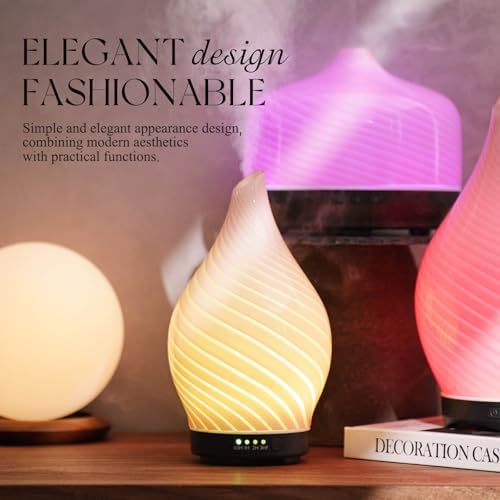 Porseme Essential Oil Diffuser 150ml Handmade Glass Diffuser 6H Runtime
