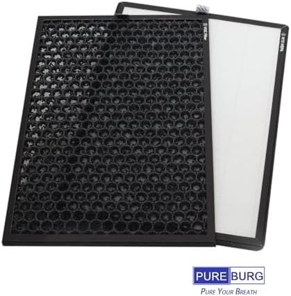 PUREBURG Replacement Filter Compatible with Smart Air SA600 Air Purifier, 2-Pack H13 True HEPA & Activated Carbon Filter For Air Clean Dust VOCs Odor
