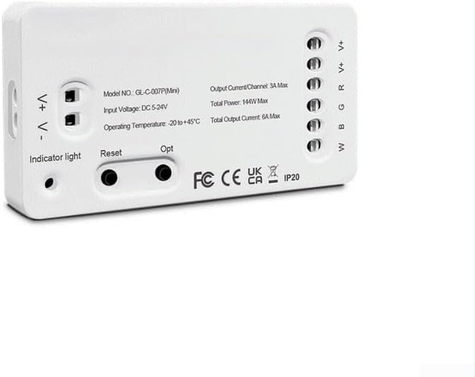 LED Strip Controller for ZigBee 3.0, RGB+CCT & Dimmer Support, PW-M App Control for 12V/24V/36V/48V/54V Strips