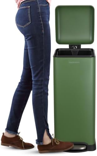 happimess Betty 8 Gal Step Trash Can Soft-Close Lid, Pine Green