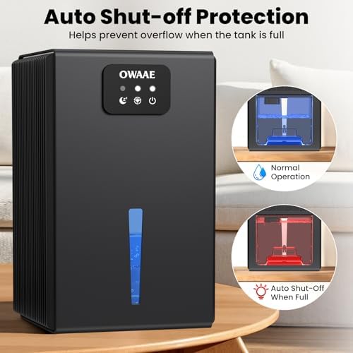Dehumidifier for Home with Auto Shutoff Sleep Mode, 1000 Sq Ft