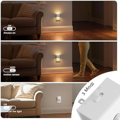 JandCase Motion Sensor Night Light, Night Lights Plug into Wall