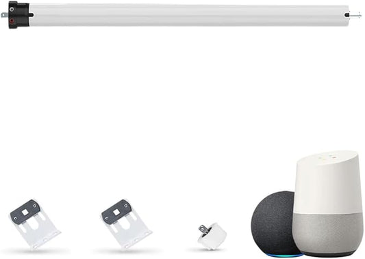 Tuya WiFi Smart Roller Shade Motor DC12V, High Torque Electric Blind Motor, Compatible with Alexa/Google Home, Retrofit Motorized Roller Blinds Kit (6.0 N.m for Φ40mm (1.57") Groove Tube)