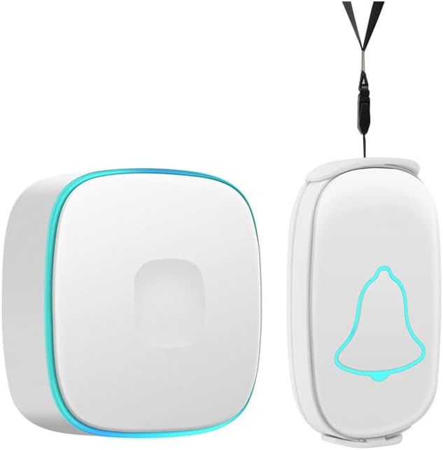 Alert Bell, One Button Alarm Caregiver Pager, Caregiver Pager, Call Button Nurse Call System, Caregiver Pager Call Bell, Nurse Calling Alert for Elderly