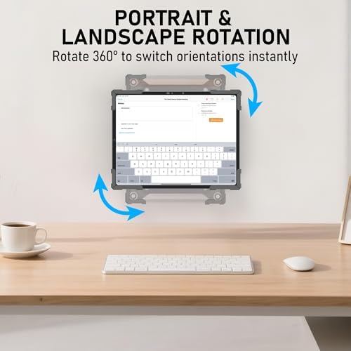 Tablet Wall Mount, Metal Enclosure iPad Holder for Retail POS & Smart Home