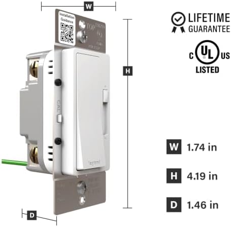 Legrand Radiant 150W LED Dimmer Light Switch 3-Way Rocker White 1 Pack