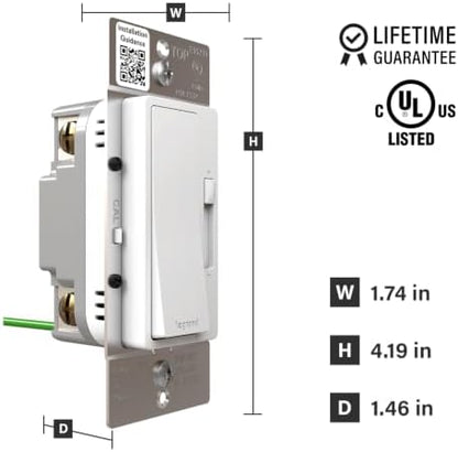 Legrand Radiant 150W LED Dimmer Light Switch 3-Way Rocker White 1 Pack