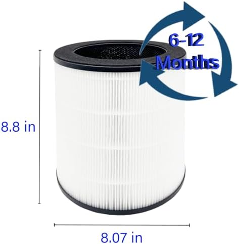 2 Pack AP-T200FL Replacement Filter for HoMedics AP-T200 AP-T2503 Smart Air Purifier, 3-in-1, H13 True HEPA with Activated Carbon and Pre-Filter