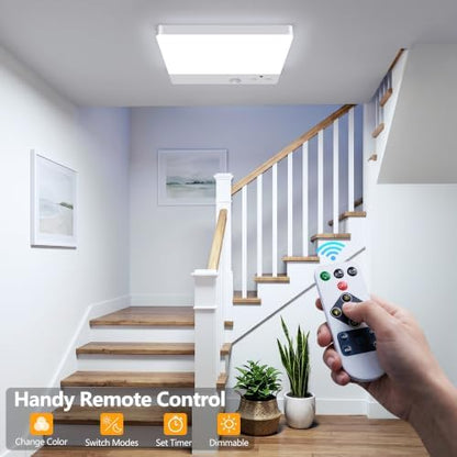 ODEETRONIC Rechargeable Motion Sensor Ceiling Light Closet, 2 Pack Wireless