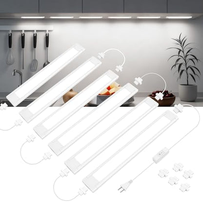 maylit Plug in Under Cabinet LED Light Bar, Ultra-Bright, Wired, 14 Inch