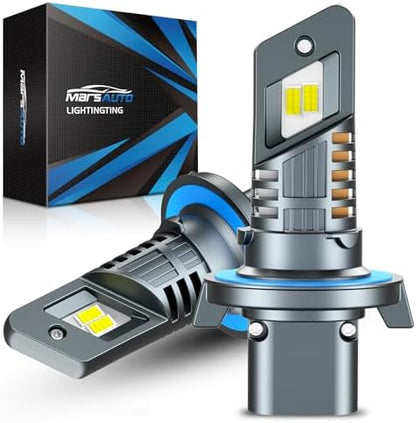 Marsauto 2025 Upgrade H13/9008 Bulbs, 28000LM 800% Super Bright Fog Bulb, 1:1 Mini Size Halogen Replace H13 Bulbs, Plug-N-Play Direct Installation, Pack of 2