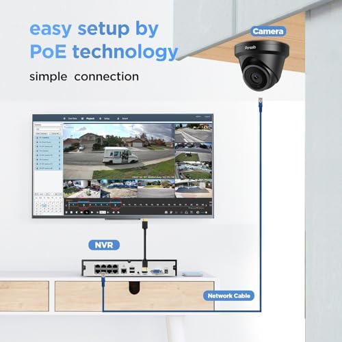 4K Security Camera Systems 8CH with 2TB HDD, PD93A30408-8M
