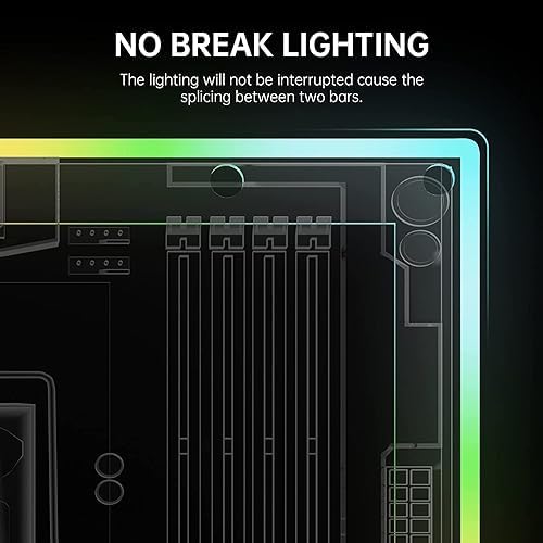 AsiaHorse ARGB Light Strip for Motherboard, 28 Independent Addressable RGB, 5V 3-pin Motherboard Aura Sync, Lightsaber-X Led PC Parts Kit Compatible with ATX