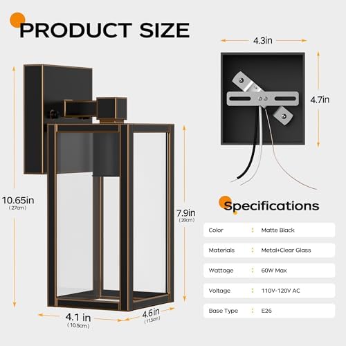 Outdoor Front Porch Light Wall Mount, Exterior lighting fixtures for House