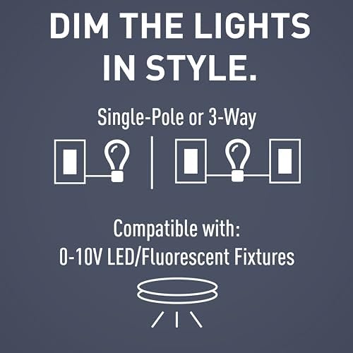 Legrand Radiant 0-10V LED Dimmer Light Switch, Tri-Color, 1-Pack