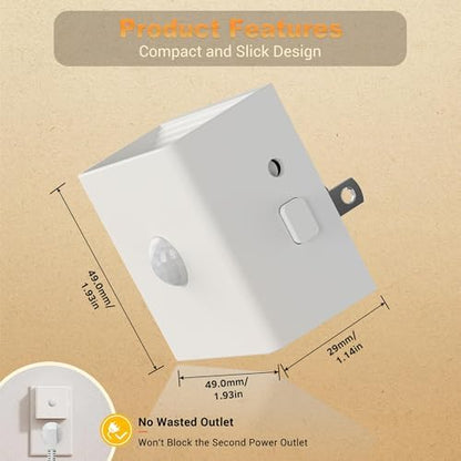 JandCase Motion Sensor Night Light, Night Lights Plug into Wall