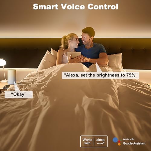 Tatazone WiFi Smart White COB Led Strip Light with Remote
