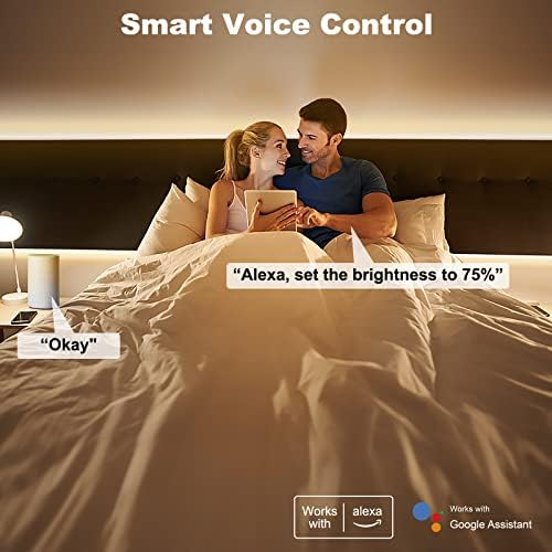 Tatazone WiFi Smart White COB Led Strip Light with Remote