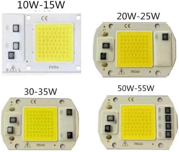20 Pack LED COB 10W 20W 30W 50W Chip Lamp Beads AC 220V IP65 Bulb Smart IC No Driver Required DIY Flood Light Spotlight (Color : White, Size : 30-35W 220V)