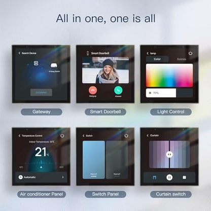 Smart Home Control Panel, voice control Interruptor Inteligente Smart Home With 4-inch touch screen for Smart Home Control