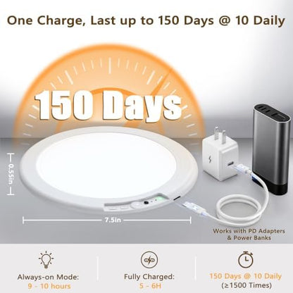 BrizLabs Rechargeable Motion Sensor LED Ceiling Light 2 Pack Closet Lights