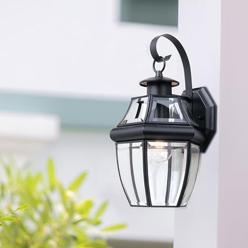 Generation Lighting Lancaster 1-Light 14-Inch Outdoor Wall Lantern in Black