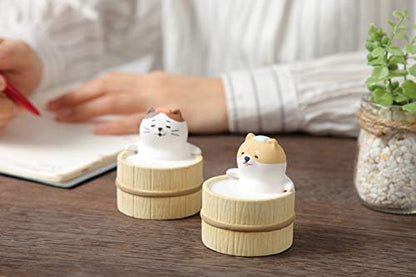 Aroma Ceramic Stone Diffuser [Japan Import] Aromatherapy Essential Oil Diffuser, Non Electric, Passive, Unique, Cute, Animal, Design for Women, Men, and Gifts (Bathing Cat)