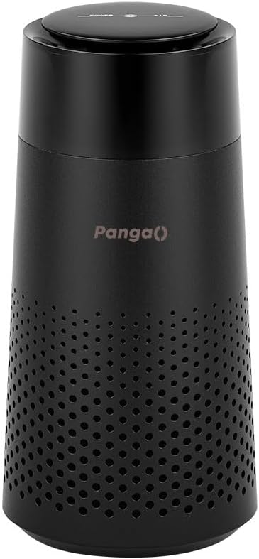 pangaO™ Essential Portable Car Air Purifier with HEPA H13 Filter, Diffuser & Aromatherapy | Allergy & Asthma Relief, Negative Ion and 2 Active Filtration Modes (Black)