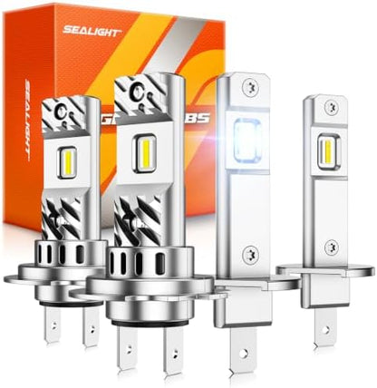 SEALIGHT H1 H7 Light Bulbs 72000LM Ultra Bright, 6500K White 2026 S6 H7 H1 Fog Bulb, 60000+ Ultra-long Life, Plug-N-Play, Marker Light Assemblies, Pack of 2