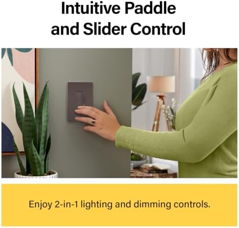 Legrand Radiant 450W LED Dimmer Light Switch 3-Way Rocker Dark Bronze 1Pack