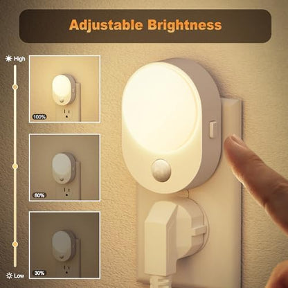 JandCase Motion Sensor Night Light, 4 Pack Motion Activated Sensor