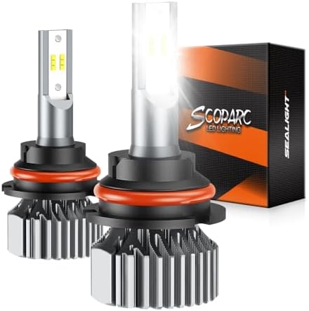 9004 LED Bulbs 80000LM 6500K Cool White, 3 Min Plug N Play, Smart Temperature IC Driver Fanless Design, Canbus Ready Error Free, 10yrs Long Lifespan, HB1 Fog Light Bulbs, Pack of 2