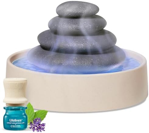 Lifelines Stacking Stones Aromatherapy Diffuser with Essential Oil Blend