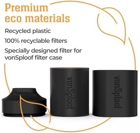 Personal Air Filter Bundle - 1 Gray Case + 4 Filters - Eliminate Smoke For Roommates Relatives and Buddy I Easy To Use & Long Lasting Replaceable Filter I Bundle offer 1 Case + 4 Filters