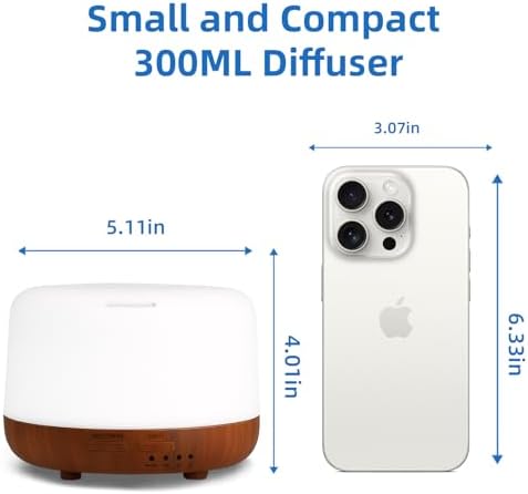 SPLITSKY 300ml Essential Oil Diffuser with Remote Control and 2 Mist Modes