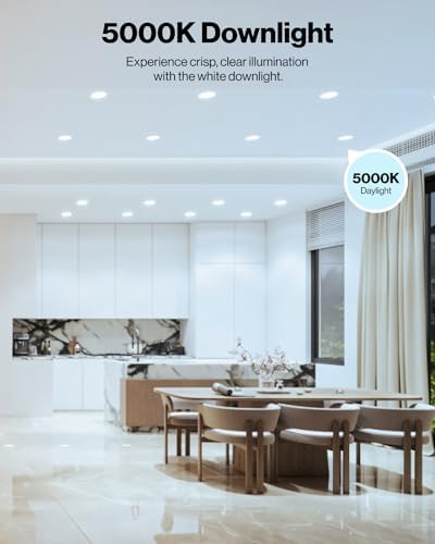 Sunco 4 Pack 6 Inch Smart RGB Ultra-Slim LED Recessed Ceiling Lights, 15W